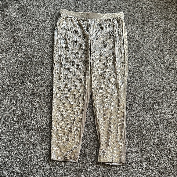 Chico's The Ultimate Fit Sequin/Crushed Velvet Pull on pants size 1.5 - Picture 2 of 11